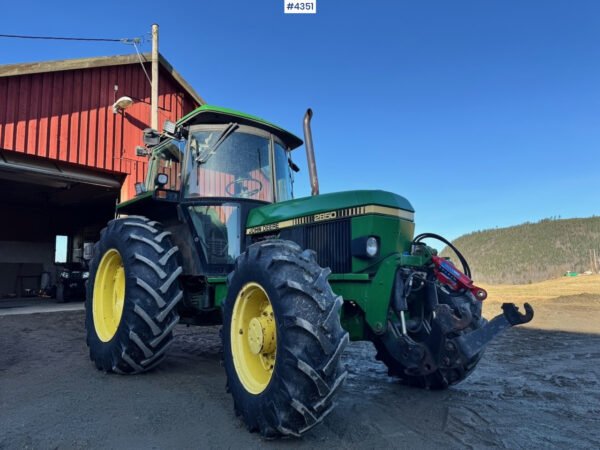 John Deere 2850 4×4 1991 – Sturdy 86 HP Utility Tractor with Synchro & Front Hydraulics