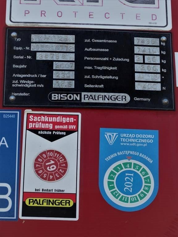 2007 Bison PALFINGER TKA 28 Truck Platforms â€” Machinery Depot Pro
