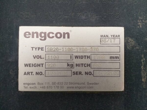 Engcon SB20-1100-1700-S70 Screeningbuckets â€” Machinery Depot Pro