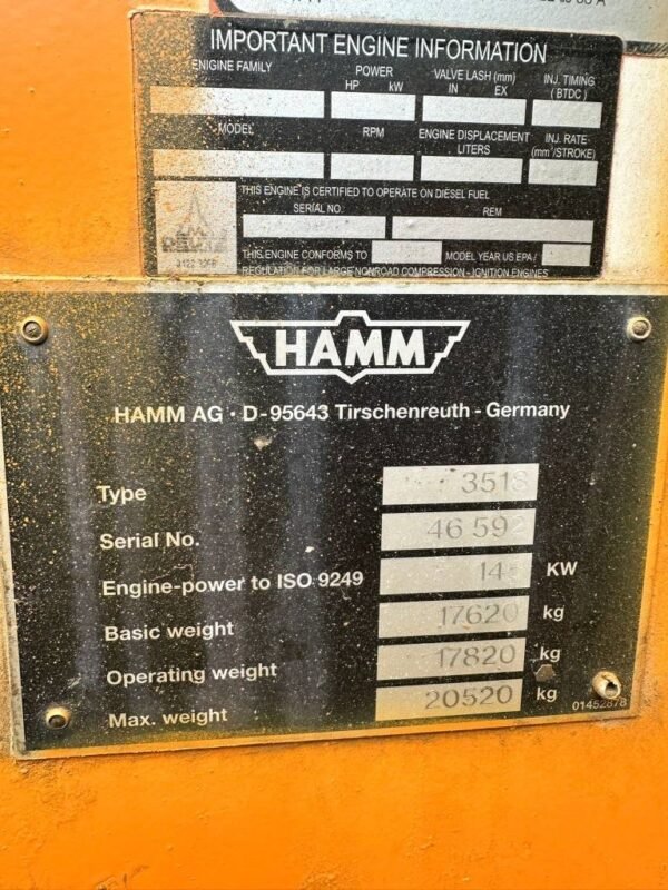 2006 Hamm 3518 Rollers Compactors — Machinery Depot Pro
